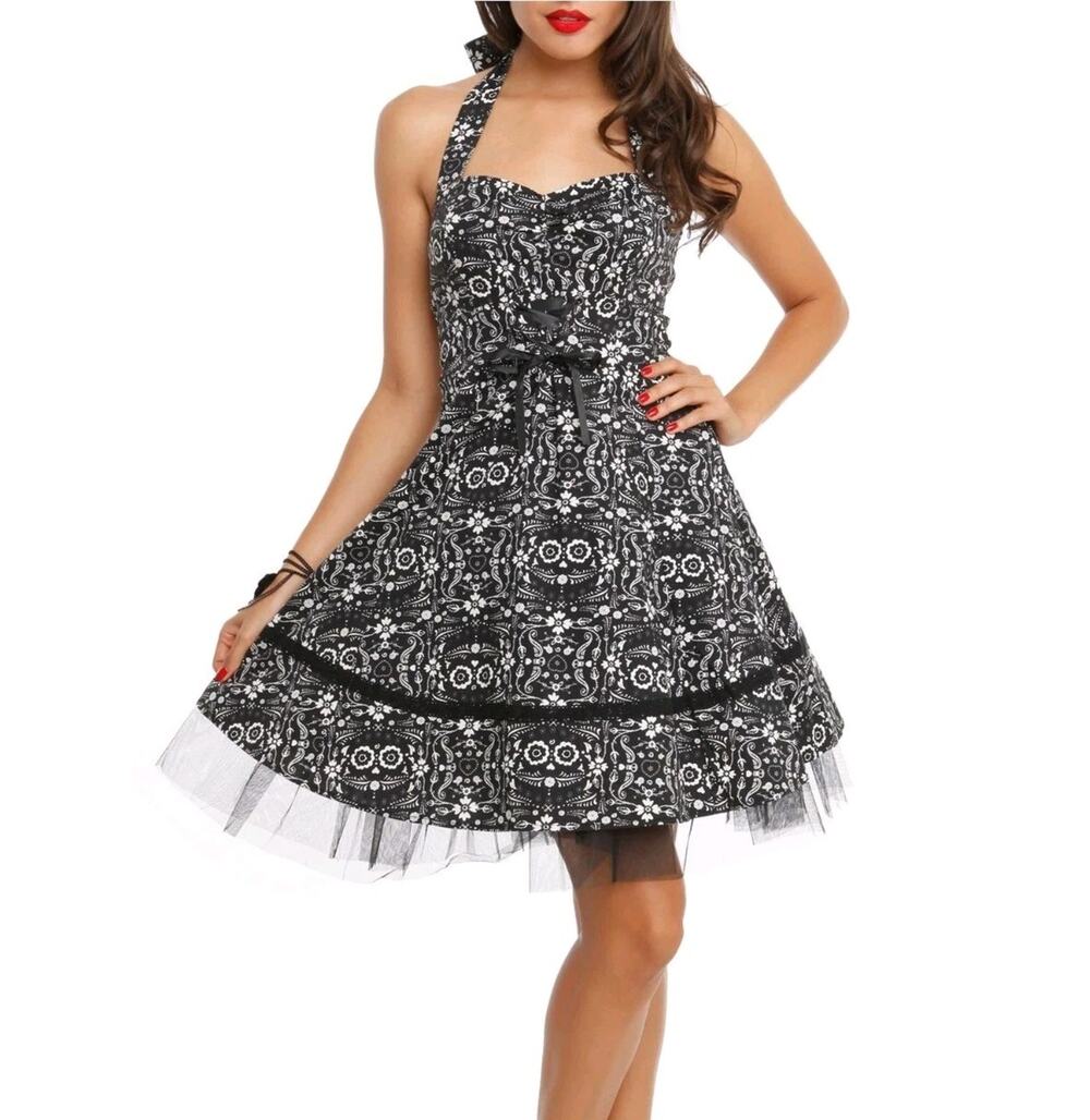 Book of Life Day of the Dead Retro Sweetheart Dress Black XL Hot Topic Skulls